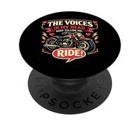 Classic Motorcycle Biker Vintage Retro The Voices In My Head PopSockets Adhesive PopGrip
