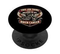 Classic Motorcycle Biker Vintage Retro This Job Thing Sure PopSockets Adhesive PopGrip