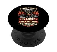 Classic Motorcycle Biker Vintage Retro Three Things You PopSockets Adhesive PopGrip
