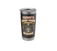 Classic Motorcycle Biker Vintage Retro Today's Good Mood is Stainless Steel Insulated Tumbler
