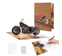 Classic Motorcycle Birthday Cards for Men,Motorbike 3D Pop Up Greeting Card as Collectible Art for Dad Birthday Fathers Day Husband Anniversary Son Grandad Brother In Law Man Motorcycle Enthusiast Pop