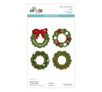 Classic Mouse Holiday Wreath Etched Dies from The Say Cheese Classic Mouse Christmas Collection