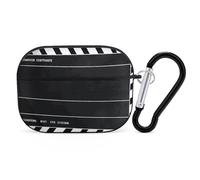 Classic Movie Clapboard Black AirPods Pro Case Cover with Keychain Ring PC Hard Shell Protective Case for AirPods Pro 2nd for Women Men Generation Easy Open Full Drop Protection Cover Black-Style