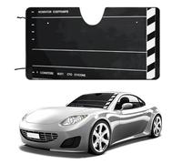 Classic Movie Clapboard Black Car Windshield Sun Shade Keep Car Interior Cool 51"x28" Folding Front Window Sun Shade, Heat Shield for SUV, Truck, Blocks UV