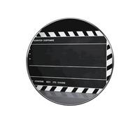 Classic Movie Clapboard Black Fridge Sticker Funny Fridge Magnets Novelty Round Fridge Magnets Reusable for Whiteboard, Locker, Kitchen, Office- Strong Decor Magnetic Stickers