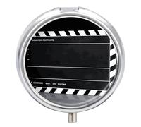 Classic Movie Clapboard Black Pill Box 3 Compartment Decorative Metal Medicine Vitamin Organizer Personalized Medicine Organizer Travel Pillbox for Outdoor