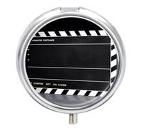 Classic Movie Clapboard Black Pill Box Waterproof Portable Medicine Pill Case Moisture Proof Metal Travel Pill Box with 3 Compartment Medicine Case