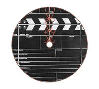 Classic Movie Clapboard Black Print Christmas Tree Skirt Festive Decoration For The Perfect Holiday Ambience