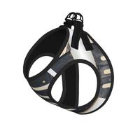 Classic Movie Clapboard Black Print Dog Harness Leash Set Reflective Pet Harness Puppy Vest Suitable Dogs Cats Small Breeds