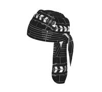 Classic Movie Clapboard Black Print Head Scarf Cycling Cap Under Helmet Breathable Quick Dry Tie Back Modern Fit Motorcycle Liner