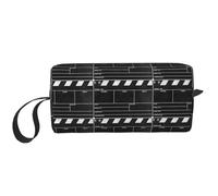 Classic Movie Clapboard Black Print Travel Storage Case Portable Cosmetic Pouch Zippered Organizer Bag for Orderly Arrangement