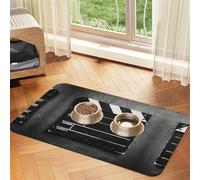 Classic Movie Clapboard Blackprint Pet Absorbent Leather Tablecloth,Wipe Clean Quick Dry,Food Mat For Small Animals