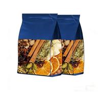 Classic Mulling Spices Set for Homemade Hot Wine, Spiced Apple Cider, Warm Cocktails, and Winter Holiday Gatherings(180g 2 boxes+10bag fruit slices)