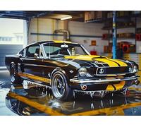 Classic Muscle Car 500 Piece Jigsaw Puzzle for Adults Weekend Hobby Creative Challenge No Duplicate Pieces Ideal Retirement Gift 500 PCS