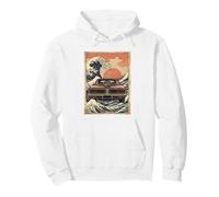 Classic Muscle Car Great Wave Japanese Art Style Design Pullover Hoodie