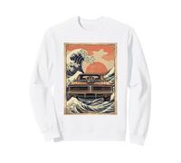 Classic Muscle Car Great Wave Japanese Art Style Design Sweatshirt