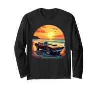 Classic Muscle Car Retro Vintage Style American Car Beach Long Sleeve T-Shirt