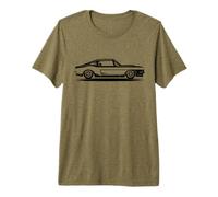 Classic Muscle Car Silhouette Vintage Racing Men Premium T-Shirt