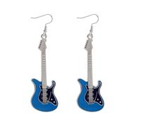 Classic Music Bass Electric Guitar Acrylic Earrings Punk Charm Resin Rock Band Violin Instrument Lightweight Dangle Drop Earrings for Women Music Lover Singer Musicians Fashion Jewelry Gifts, Zinc, No