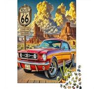 Classic Mustang Car 1000 Piece Premium Cardstock Jigsaw Puzzle Set Adult Jigsaws Fun Present Value Pack Educational Game Challenge Gift Idea 70x50cm/1000pcs