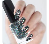 Classic Nail Polish Quick Drying Nail Varnish Long lasting No UV Need Natural Classic Nail Polish (141 - Hexagon Glitter)