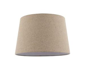 Classic Natural Oatmeal Linen Fabric Drum Lamp Shade with White Cotton Inner Lining | 30cm x 20cm | for Table or Pendant by Happy Homewares
