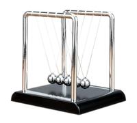 Classic Newton Cradle Balance Balls, Physics Learning Desk Toy, Swinging Kinetic Balls for Home, Office Decoration, Stress Relief, Fun Science Fidget Accessories (9cm)