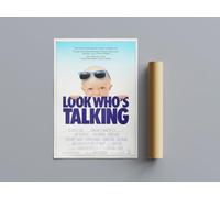 Classic Nostalgic Movie Posters Look Whos Talking Wall Art (A4 Size 21cmx29.7cm)