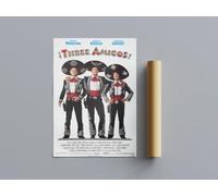 Classic Nostalgic Movie Posters Three Amigos Wall Art (A4 Size 21cmx29.7cm)