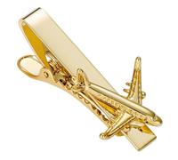 Classic Novelty Spitfire Fighter Airplane Tie Bar Clip for Men Business Wedding Accessory Pin For Wedding Anniversary Business