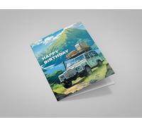 Classic Off Road Land Rover Happy Birthday Greeting Card PT433