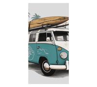 Classic Old Bus with Surfboard Beach Towels Extra Large, Quick Dry Absorbent Multipurpose, Oversized Beach Towel, Sand Free Foldable Lightweight, Travel Towel, For Beach Pool Camping Travel Vacation,