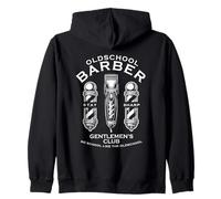 Classic Old School Barber Vintage Gentlemen Style Zip Hoodie