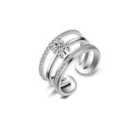 Classic Open Engagement Ring Midi Finger Crystals From Swarovski Adjustable Rose Gold Color Arrow lover Wedding Ring for women