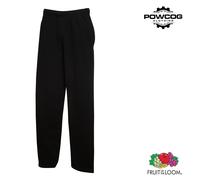 Classic Open Hem Jog Pants - Cotton Blend, Black/Navy/Grey, S-2XL, 280gsm