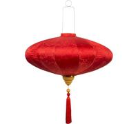 Classic Oriental Style Lantern Retro Satin Silk Lantern Festival New Year Decor Chinese Floral Pattern Lantern