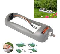 Classic Oscillating Lawn Sprinkler With White Stripe, Quick-Click Connector, Adjustable Range Controls