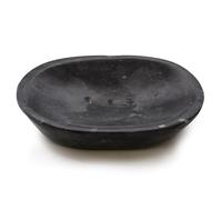 Classic Oval Black Marble Soap Dish