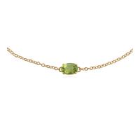 Classic Oval Peridot Single Stone Bracelet in 9ct Yellow Gold