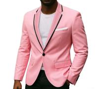 Classic Oxford Style for blazer for Men Regular Fit Classic Oxford(Pink 3XL)