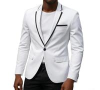 Classic Oxford Style for blazer for Men Regular Fit Classic Oxford(White 2XL)