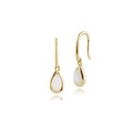 Gemondo Classic Pear Opal Drop Earrings in 9ct Yellow Gold