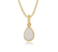 Classic Pear Opal Pendant in 9ct Yellow Gold