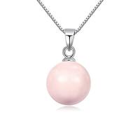 Classic Pearl Pendant Necklace Crystals From Simple Trendy Collars Real S925 Fine Jewelry For Women Girls Gift