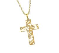 Classic Pendant Necklace, Pendant Necklace for Men | Stainless Steel Hollowed Belief Necklace For Men - Indoor & Outdoor Hip Hop Clothing Accessories for Inner Peace, Se référer au descriptif