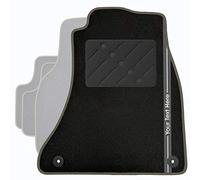 Classic Personalised Car Mats + Anthracite Trim + Custom Text Stripe (1683)