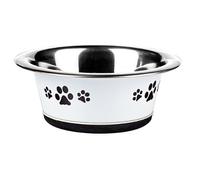 Classic Pet Products Classic Posh Paws Cat Dish, 240 ml, White