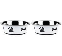 Classic Pet Products Classic Posh Paws Dish, 1600 ml, White (Pack of 2)