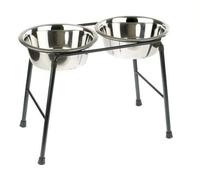 Classic Pet Products Double Feeder High Stand with 2 x 1600 ml Stainless Steel