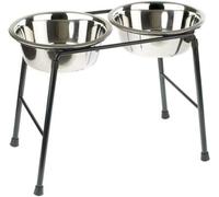 Classic Pet Products Double Feeder High Stand with 2 x 1600 ml Stainless Steel